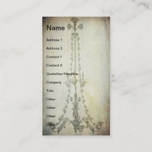 Vintage Chandelier Grunge Business Card