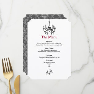 Vintage Chandelier Menu