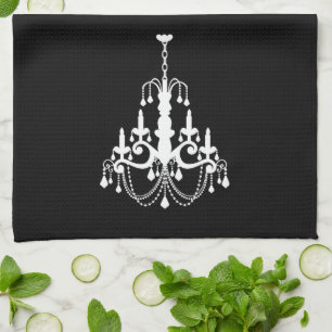 Vintage Chandelier {pick your colour} Tea Towel