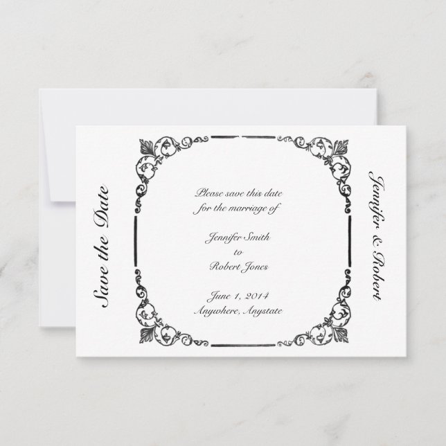 Vintage Chandelier Save the Date (Front)