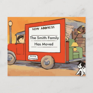 Vintage Change of Address Postcard with Moving