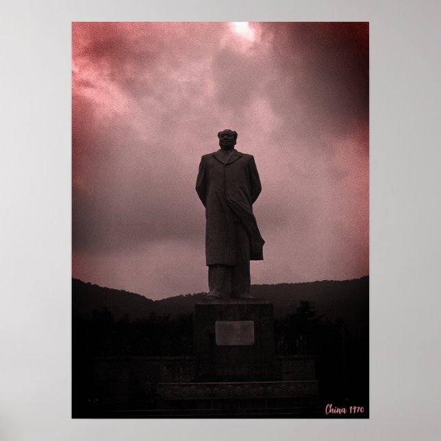 Vintage Changsha Mao Tse Tung statue Poster (Front)