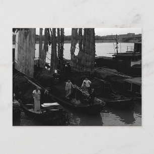 Vintage Changsha xiang jiang boat Postcard