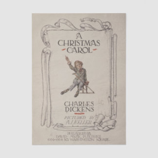Vintage Charles Dickens A Christmas Carol Tissue Paper