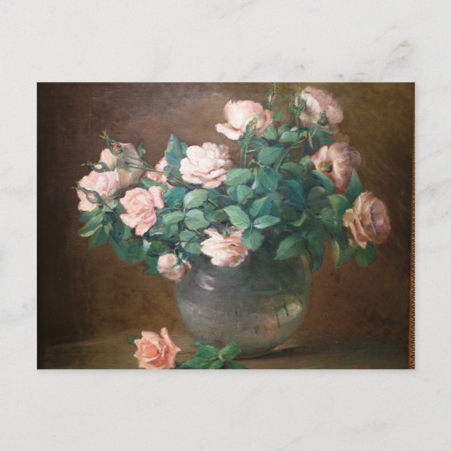 Vintage Charles Ethan Porter Roses Postcard (Front)