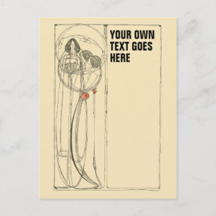 Vintage Charles Rennie Mackintosh Template Postcard