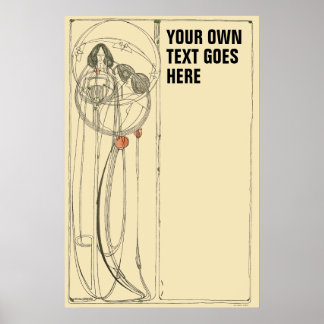 Vintage Charles Rennie Mackintosh Template Poster