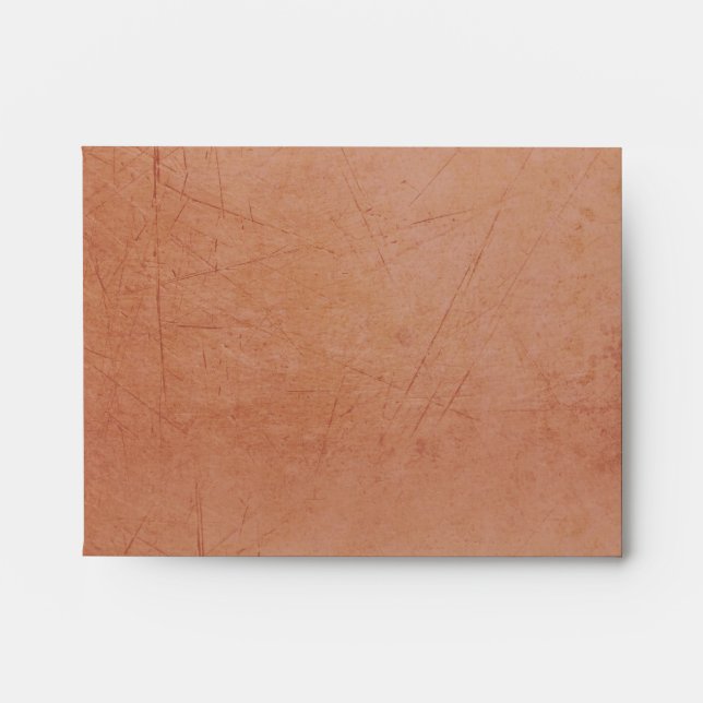 Vintage Charm Chocolate & Pink Custom A2 Envelope (Front)