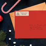 Vintage Charm Christmas Tree Return Address Return Address Label<br><div class="desc">Introducing our Vintage Charm Christmas Tree return address label, the perfect way to celebrate the season! Crafted with a nostalgic touch, this card features a minimalist design, showcasing a vintage-inspired line drawing of a Christmas tree adorned with ornaments and topped with a shining star. The rustic paper background adds a...</div>
