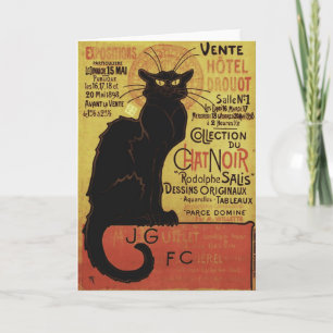 Vintage Chat Noir, Vente Hôtel Drouot Steinlen Card