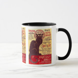 Vintage Chat Noir, Vente Hôtel Drouot Steinlen Mug