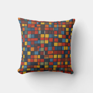 Vintage check pattern cushion