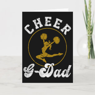 Vintage Cheer G Dad Cheerleading Lover Fathers Day Card