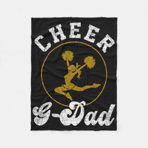 Vintage Cheer G Dad Cheerleading Lover Fathers Day Fleece Blanket