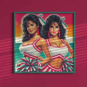 Vintage Cheerleaders Poster