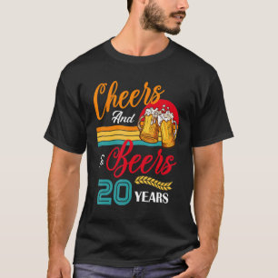 Vintage Cheers and Beers To My 20 Year Old Bday 20 T-Shirt