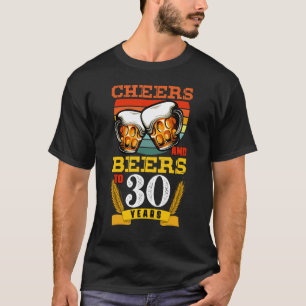 Vintage Cheers And Beers To my 30 Year Old 30th Bi T-Shirt
