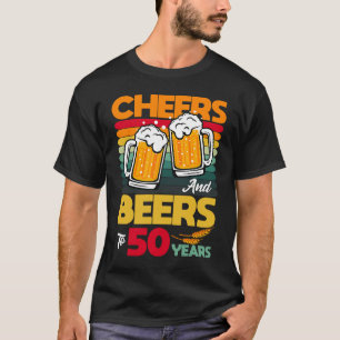 Vintage Cheers And Beers To my 50 Year Old 50th Bi T-Shirt