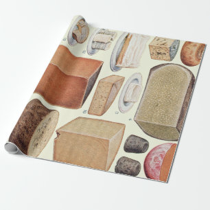 Vintage Cheese Chart Wrapping Paper