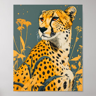 Vintage Cheetah  Poster