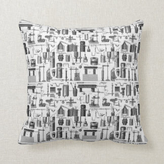 Vintage Chemical Apparatus Illustrations Cushion