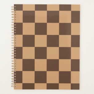 Vintage Chequered in Warm Browns Planner