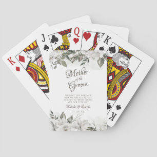 Vintage Cherish Mother of the Groom Personalised Playing Cards
