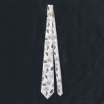 Vintage Cherish White Floral & Roses Wedding Groom Tie<br><div class="desc">Vintage Cherish White Floral & Rose Gold Painted Roses and Flowers. A Vintage Classic and Elegant Look, and Plenty of Grey, Ivory White, Rose Gold, Dusty Pink, Pine Green, and Grey leaves and foliage. With Hand Painted Floral elements - Groom or Groomsmen Tie ~ Check my shop to see the...</div>
