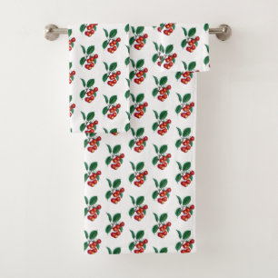 Vintage Cherries Bath Towel Set