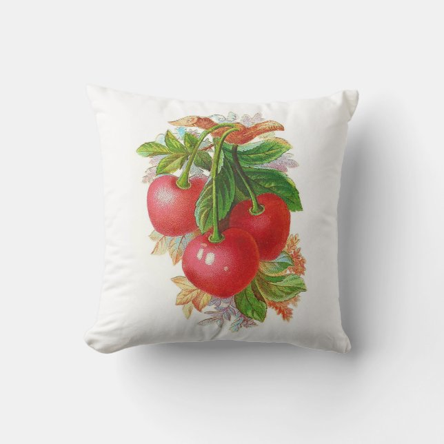 Vintage Cherries Cushion (Front)