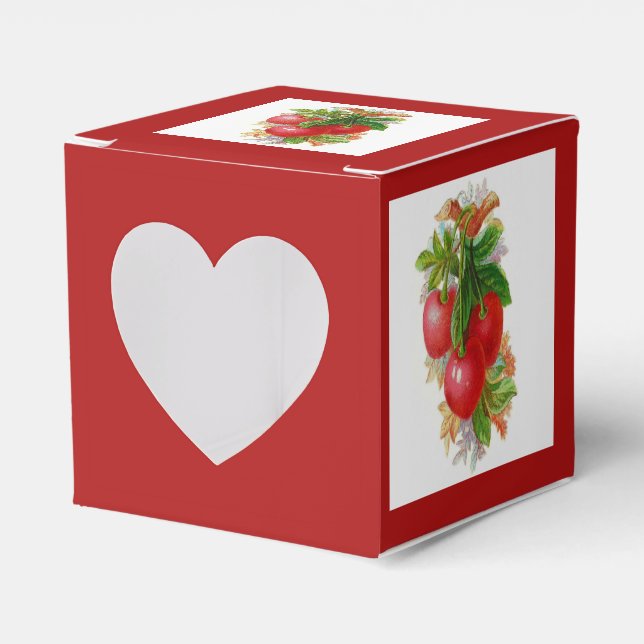 Vintage Cherries Favour Box (Front Side)
