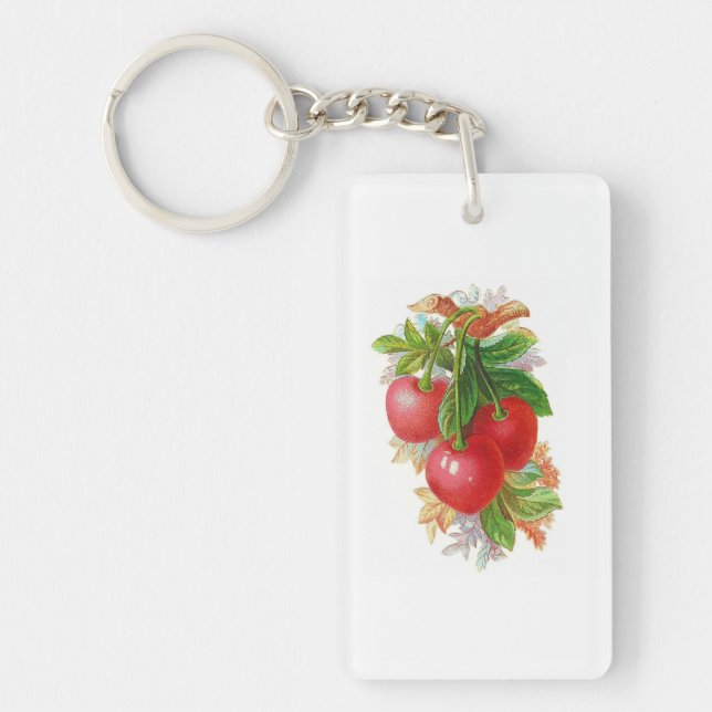 Vintage Cherries Key Ring (Front)