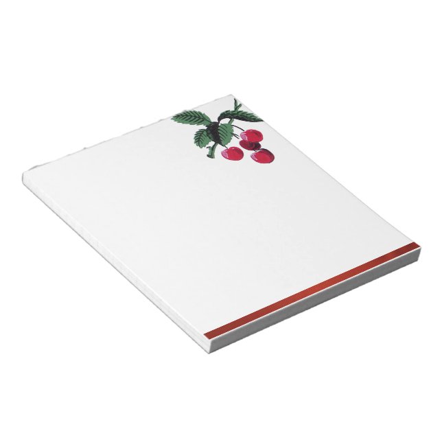 Vintage Cherries Notepad (Angled)