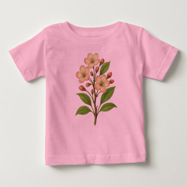 Vintage cherry blossom baby T-Shirt (Front)