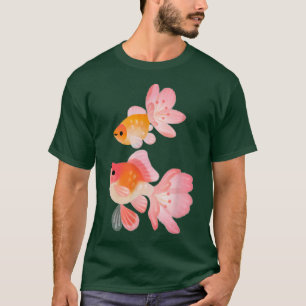 Vintage Cherry Blossom Sakura Japanese Goldfish T-Shirt