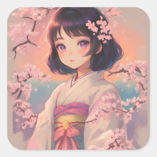 Vintage Cherry Blossom Sticker