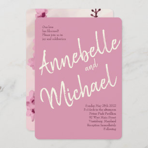Vintage Cherry Blossom Wedding Invitations