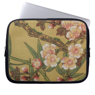 Vintage Cherry Blossoms Asian Japanese Flowers Laptop Sleeve