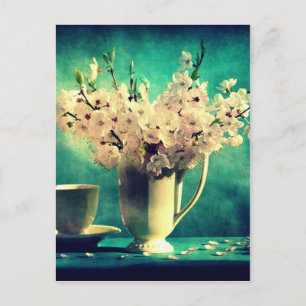 Vintage Cherry Blossoms Postcard