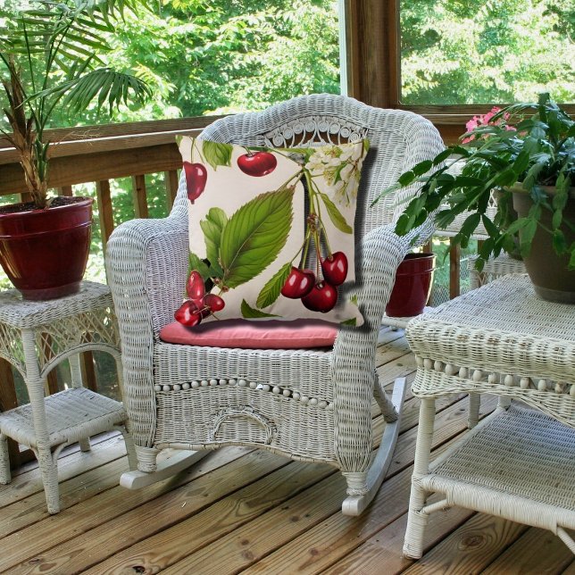 Vintage Cherry Illustration Cushion (Creator Uploaded)