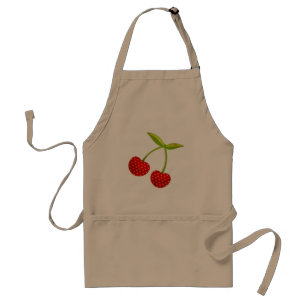 Vintage Cherry illustration Standard Apron