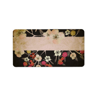 Vintage cherry tree flowers Label