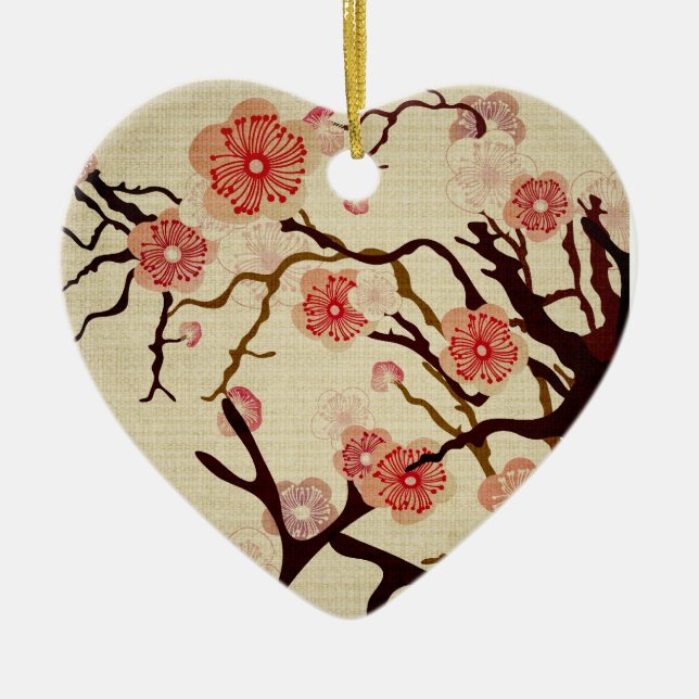 Vintage cherry tree Ornament (Front)