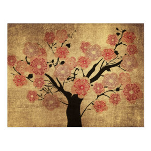Vintage cherry tree Postcard