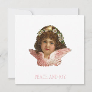 VINTAGE CHERUB CHRISTMAS FLAT CARD
