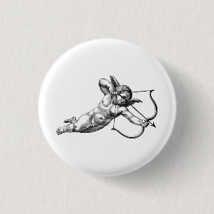 Vintage Cherub Cupid Love 3 Cm Round Badge