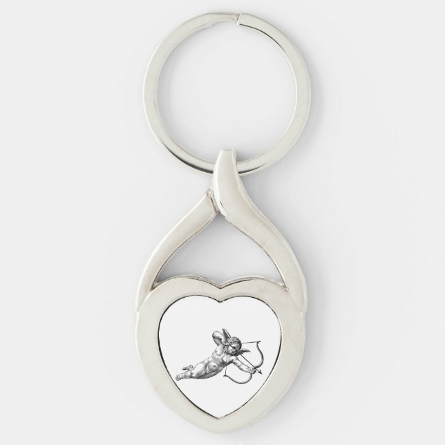 Vintage Cherub Cupid Love Keychain (Front)