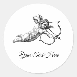 Vintage Cherub Cupid Love Sticker Label