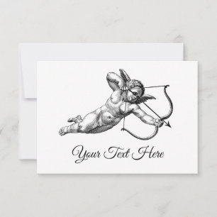 Vintage Cherub Cupid Love Sticker Label Invitation