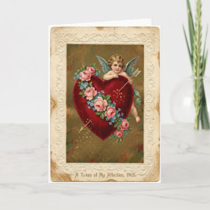 Vintage Cherub Love Arrow Card